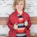 Boy's red knitted cardigan