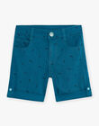Blue duck shorts with cactus and skateboard print child boy CIFILAGE / 22E3PGJ2BERC217