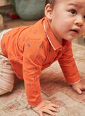 Clay polo shirt with tractor print GABRIEL / 23H1BG71POLF519