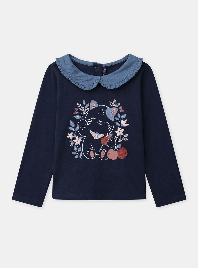 Navy TEE SHIRT LS NOBLUETTE / 25H2PFP1TML070