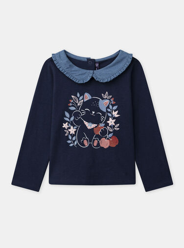 Navy TEE SHIRT LS NOBLUETTE / 25H2PFP1TML070