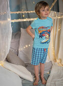 Child boy's turquoise blue surf pajama set CAWAIAGE / 22E5PG55PYJC216