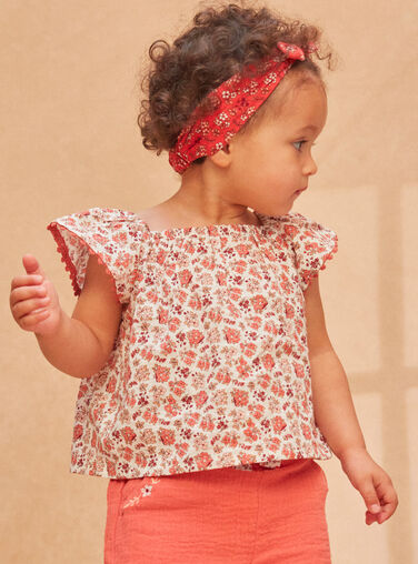 Ecru floral blouse Ecru floral blouse KANELLY / 24E1BFE1CHE001