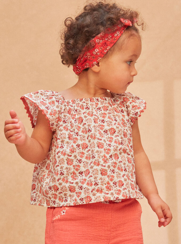 Ecru floral blouse Ecru floral blouse KANELLY / 24E1BFE1CHE001