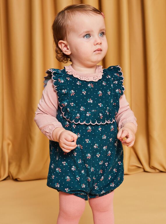 Corduroy floral print romper DATAHIS / 22H1BFZ1BARG633