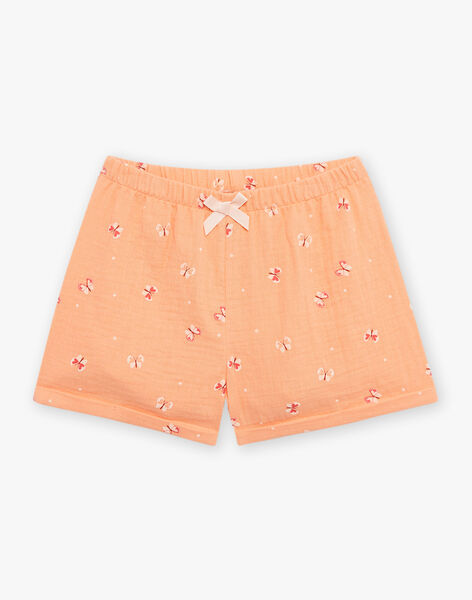 Apricot pyjamas with butterfly print and pattern FLOGAETTE / 23E5PF32PYJ406