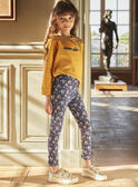 Navy blue leggings with floral print GILEGETTE / 23H2PF91LG070