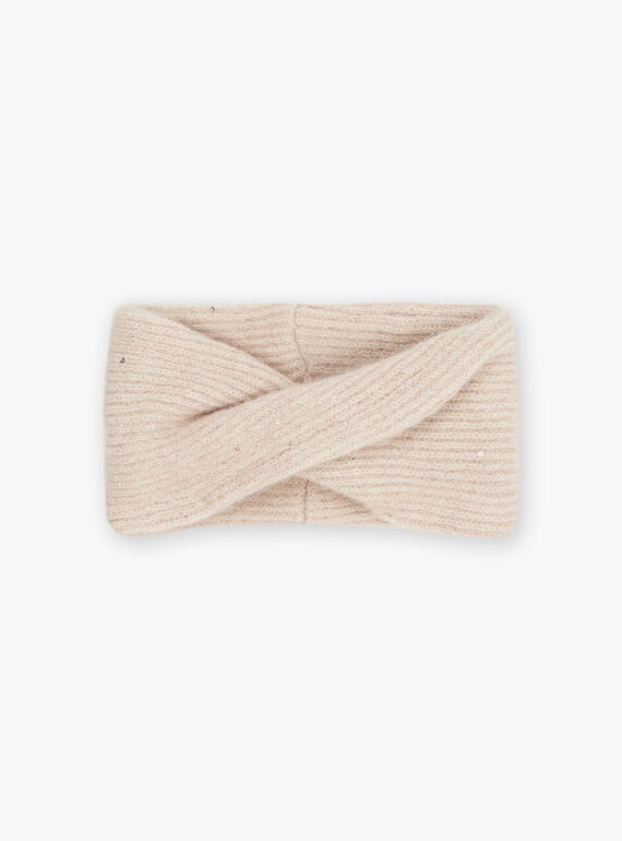 Beige knitted snood GIBONNY / 23H4BF41SNO080