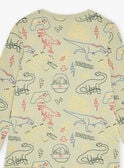 Khaki cotton pyjama set with dinosaur print KUIBIAGE / 24E5PG53PYJ612