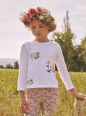 Ecru T-shirt with bunny and flower motifs KABRIETTE / 24E2PF32TML001