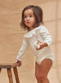 Ribbed Long Sleeve Baby Girl Bodysuit KADOLLY / 24E1BF41BOD001