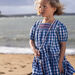 Child girl medium blue checkered dress