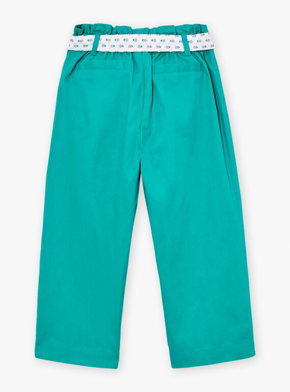 Green poplin flowing pants LAPANETTE / 24H2PFI2PANG624
