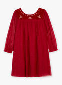 Red velvet and sequined tulle dress GLYREDETTE / 23H2PFN3ROBF529