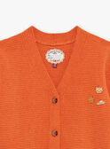 Orange chenille knit cardigan DOCARDETTE / 22H2PFF1CAR405