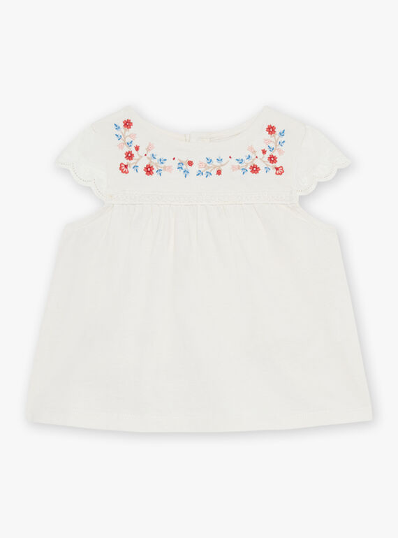 Jersey T-shirt with floral embroidery FALESLI / 23E1BFC1TEE001