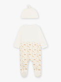 Baby boy's rainbow and hedgehog fleece romper and hat CEFABRICE / 22E5BG44GRE002