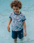 Baby Boy's Blue Duck T-Shirt with Fancy Print CYVAGAGE / 22E3PGV1TMC714