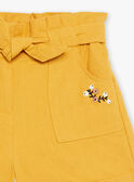 Mustard yellow cotton and linen shorts FOSHOETTE 2 / 23E2PFP2SHOB106