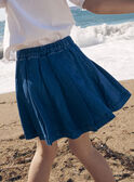 Blue pleated denim skirt LEJUPETTE / 24H2PFJ1JUPP272