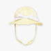 Baby girl sunny yellow muslin and satin hat
