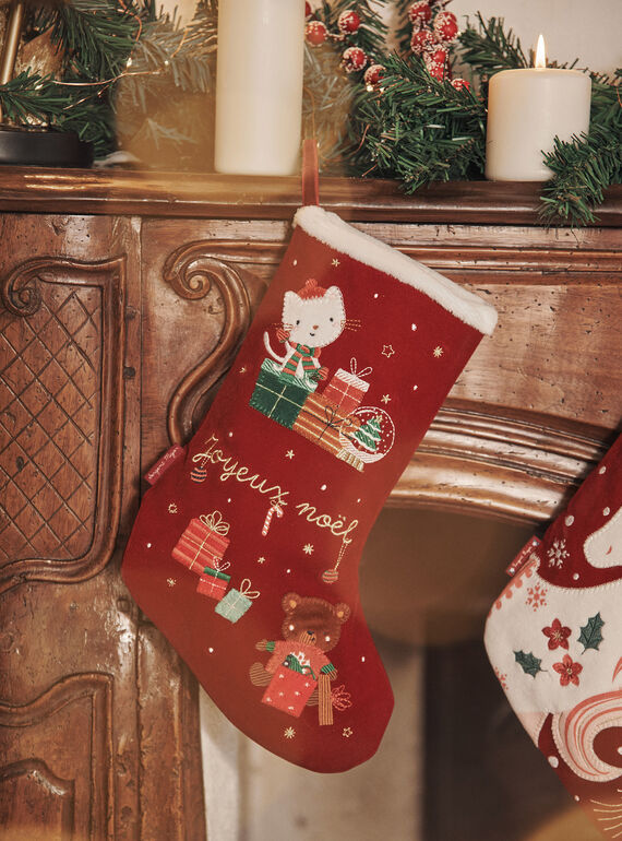 Red velvet Christmas sock GUOSCAR / 23H4BGG1ACDF511