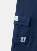 Navy blue comfort pants with cargo pockets LADAMIEN / 24H1BGJ1PANC230