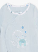 Baby boy baby octopus romper in blue tubic and its cap COLE_B / 22E0NGI1GREC227