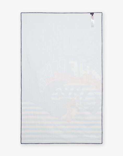 Blue and white towel with stripes FRYCAPAGE / 23E4PGL1SRV070