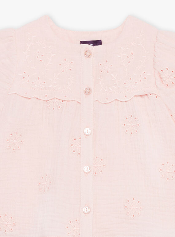 Nude double cotton gauze blouse FAURSULA / 23E1BFP1CHED319