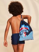 Blue and white striped backpack FRYSACAGE / 23E4PGL1BES070