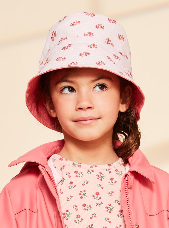 Pale pink reversible bucket hat FRABOBETTE / 23E4PF51CHAD320