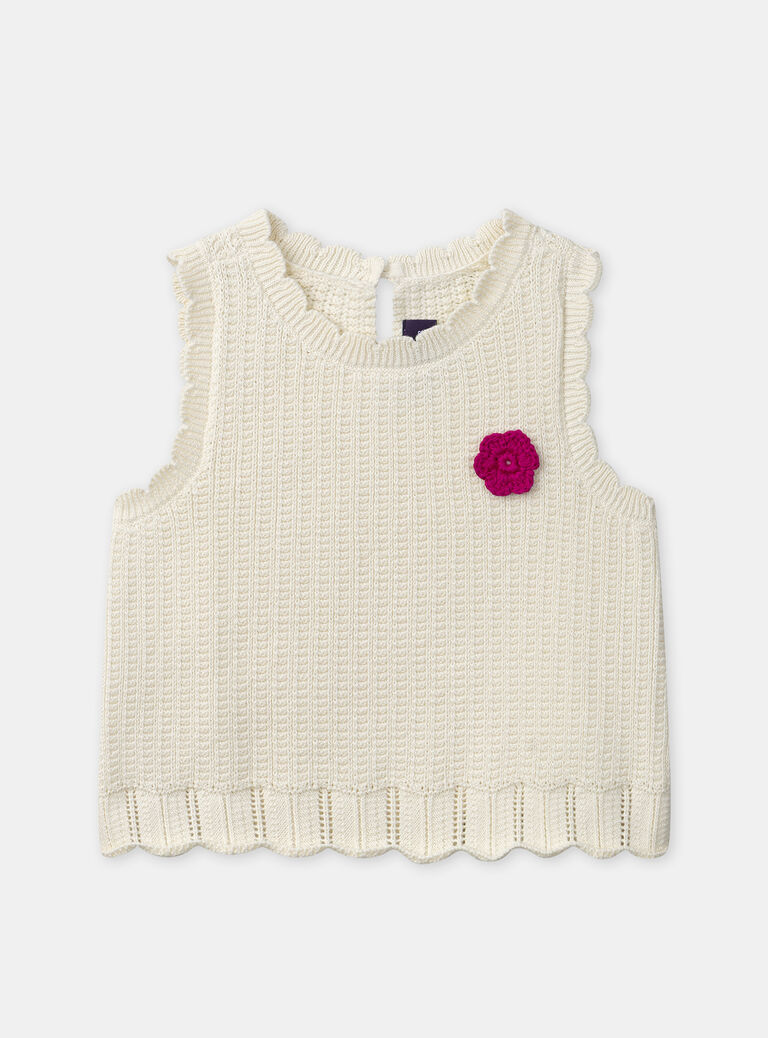 Off white CARDIGAN WHITHOUT SLEEVES NAARIA / 25H1BFJ1CSM002