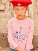 Pink barbapapa T-shirt with ruffles GOURMETTE / 23H2PFD3TMLD315