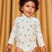Long sleeve bodysuit with cat print