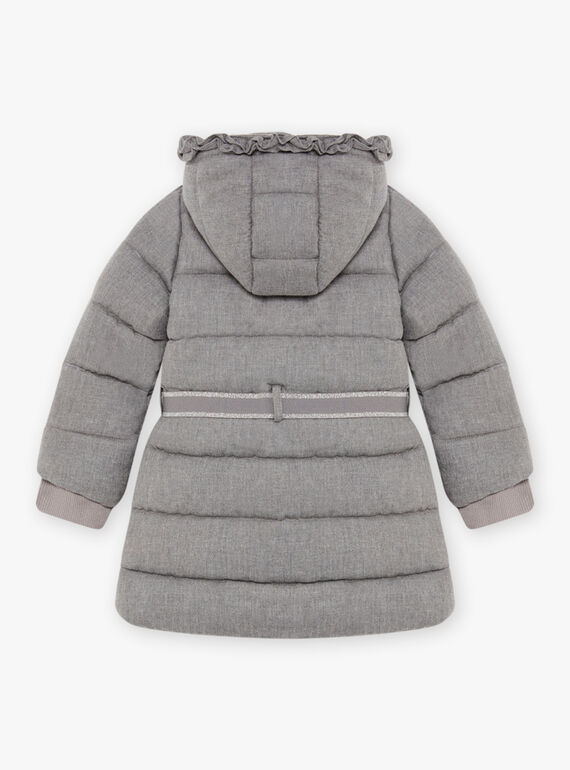 Child girl mouse grey hooded down jacket BLOZIKETTE / 21H2PFE3D3E904