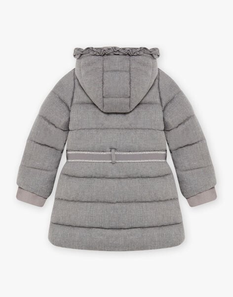 Child girl mouse grey hooded down jacket BLOZIKETTE / 21H2PFE3D3E904