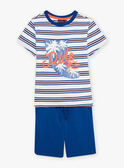 Beach outfit ecru, blue and red child boy CYOPLAGE3 / 22E3PGS4ENS001