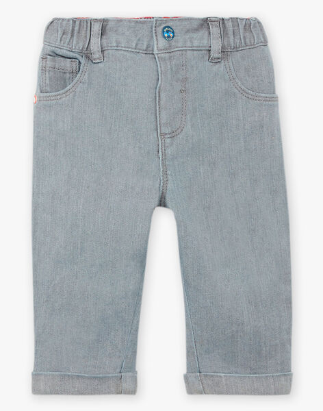 Baby boy's grey denim jeans BAPABLO / 21H1BGM1JEAK004