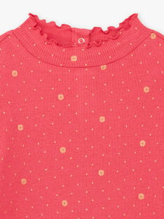 Girl's pink and gold long sleeves sweater BRISOPETTE1 / 21H2PFM1SPL308