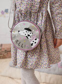 Baby girl's round silver shoulder bag with Dalmatian motif BEBAGETTE / 21H4PF21BES956