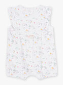 Short sleeveless romper with rabbit and flower print CEGINNA / 22E5BF53GRE000