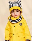 Navy blue 3D animated ears knit hat with stripes print FILAYNE / 23E4BG52BON070