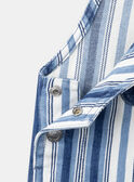Blue and white denim dungarees with stripe print LADEREK / 24H1BGJ1SALP274