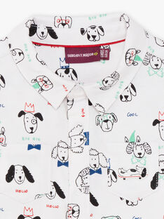 Baby Boy's Black & White Dog Print Shirt BABLAISE / 21H1BG11CHM001