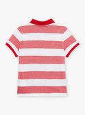 Red polo with stripes print FRUPOLAGE 4 / 23E3PGX4POL001