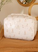 Birth suitcase in off white tubique with giraffe print FOURNIER / 23E0AM61VAL000