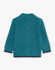 Duck blue knit cardigan DANOUR / 22H1BGU1GIL714