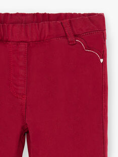 Girl's burgundy pants BROSAETTE2 / 21H2PFB1PAN719