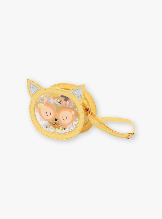 Yellow shoulder bag cat head animation ZITRONETTE / 21E4PFO1BESB104